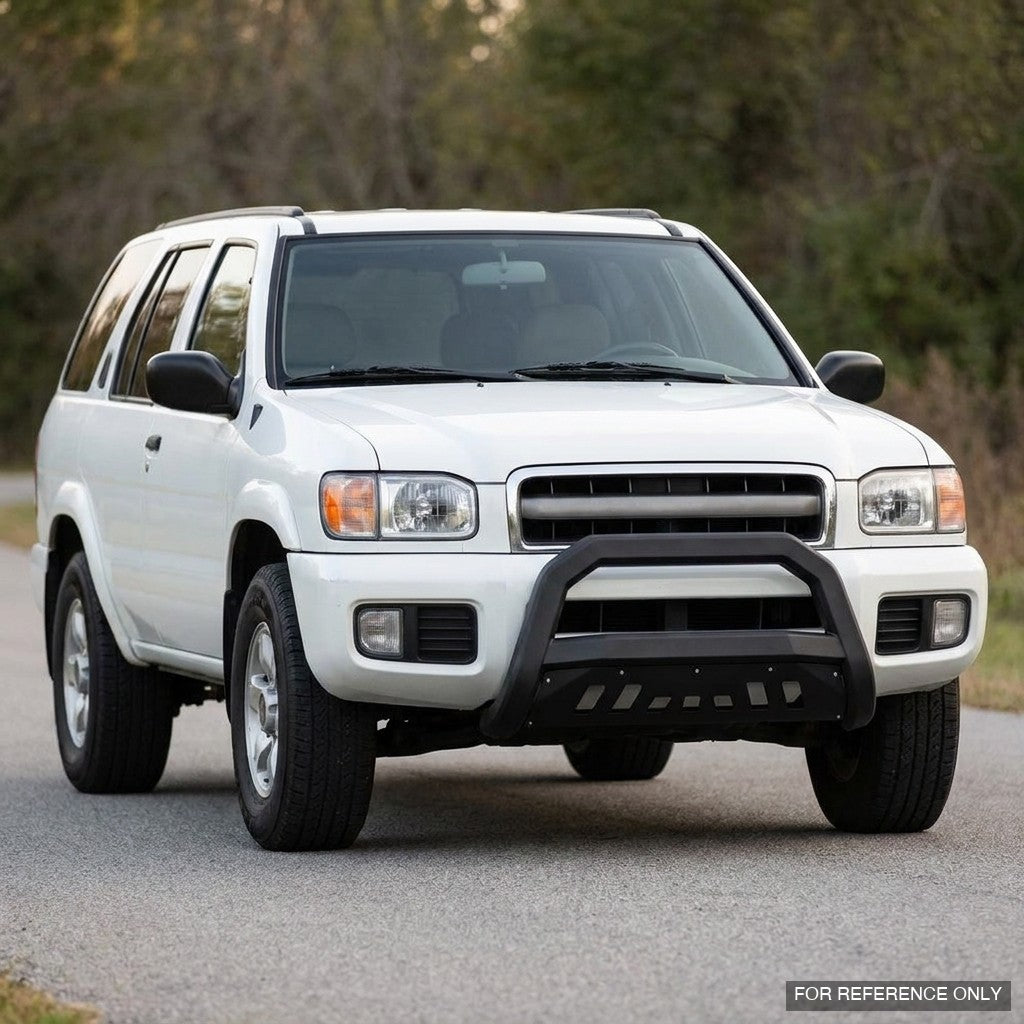 1999-2004 Nissan Pathfinder Advanced Series Bull Guard w/ Skid Plate — Matte Black