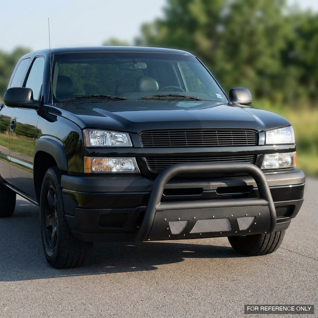 1999-2007 Chevrolet Silverado 1500 & GMC Sierra 1500 Bull Guard w/ Studded Mesh Skid Plate — Matte Black