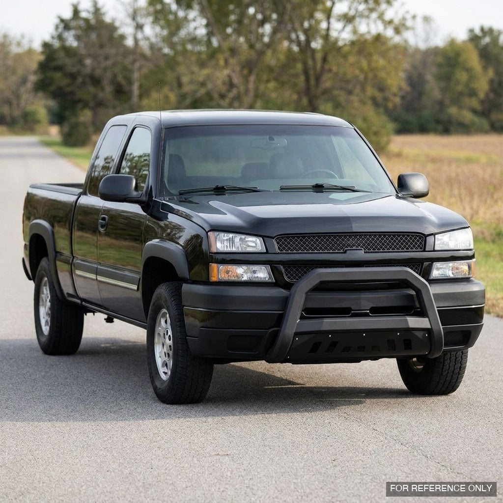 1999-2007 Chevrolet Silverado & GMC Sierra 2500/3500 HD Advanced Series Bull Guard w/ Skid Plate — Matte Black
