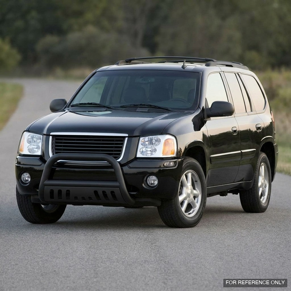 2002-2009 GMC Envoy & Chevrolet TrailBlazer Advanced Series Bull Guard w/ Skid Plate — Matte Black