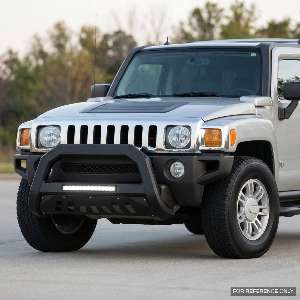2006-2010 Hummer H3 Advanced Series Bull Guard w/ Built-In LED Light Bar — Matte Black