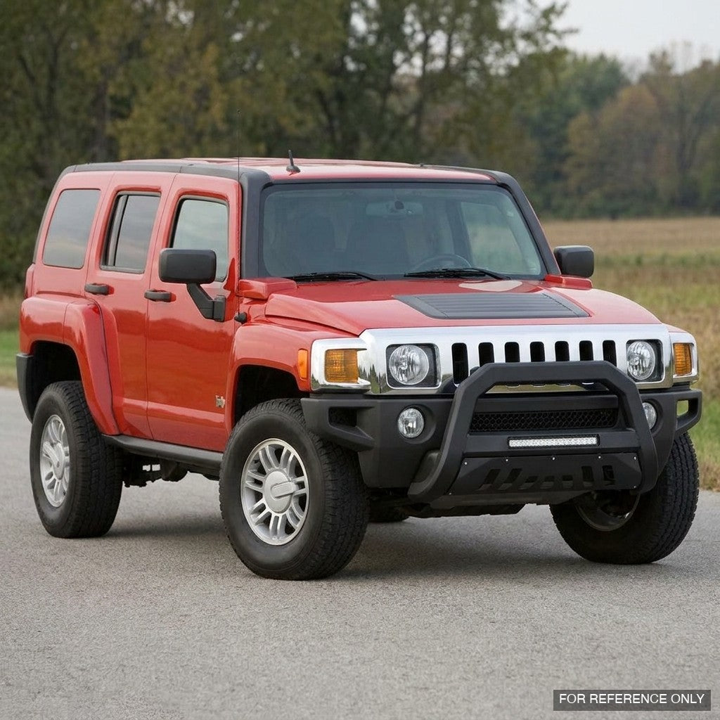 2006-2010 Hummer H3 Advanced Series Bull Guard w/ Built-In LED Light Bar — Matte Black