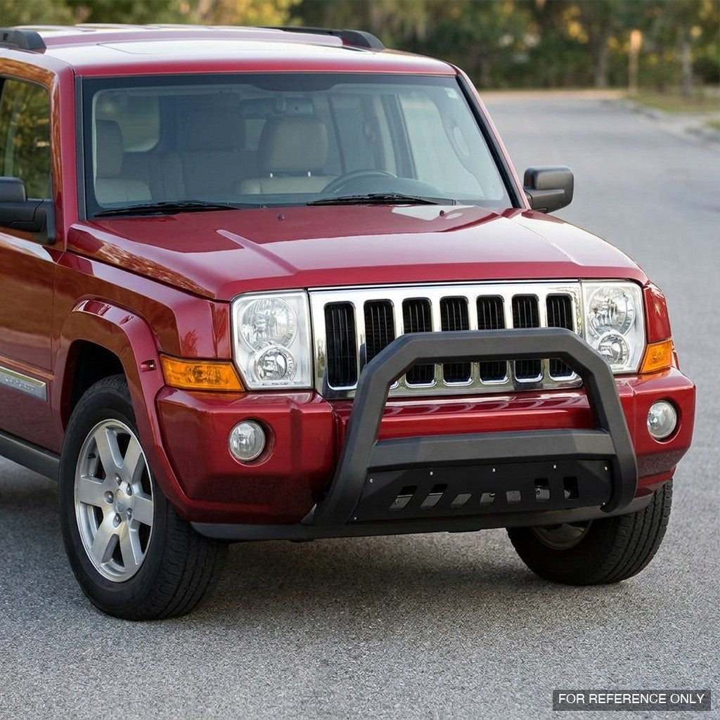 2006-2010 Jeep Commander & 2005-2007 Grand Cherokee Advanced Series Bull Guard w/ Skid Plate — Matte Black