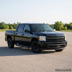 2007-2018 Chevrolet Silverado & GMC Sierra Crew Cab Rock Slider Side Step Bars — Texture Black