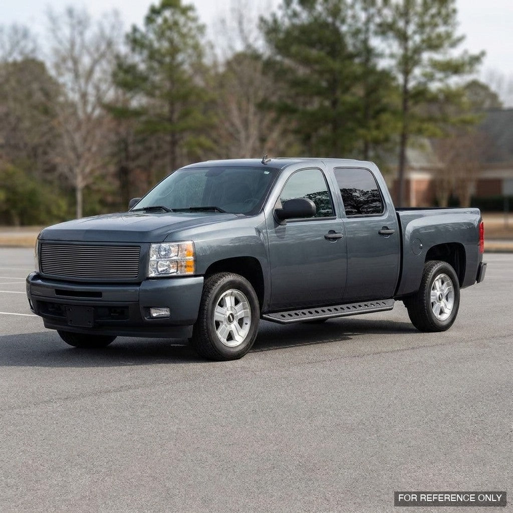 2007-2018 Chevrolet Silverado & GMC Sierra Crew Cab Rock Slider Side Step Bars — Texture Black