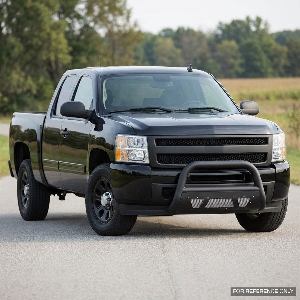 2007-2020 Chevrolet Silverado 1500/Tahoe/Suburban & GMC Sierra 1500/Yukon Bull Guard w/ Studded Mesh Skid Plate — Matte Black