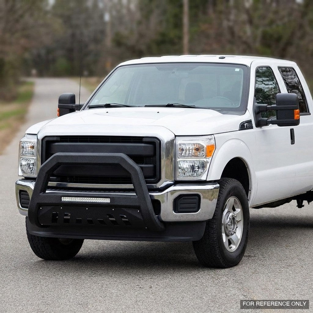 2011-2016 Ford F-250/F-350/F-450/F-550 Super Duty Advanced Series Bull Guard w/ Built-In LED Light Bar — Texture Black