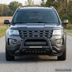 2011-2019 Ford Explorer Advanced Series Bull Guard w/ Built-In LED Light Bar — Matte Black
