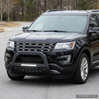 2011-2019 Ford Explorer Advanced Series Bull Guard w/ Built-In LED Light Bar — Matte Black