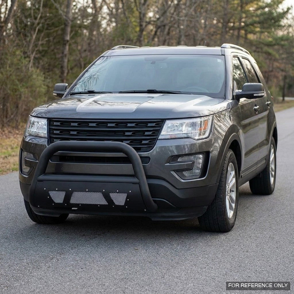 2011-2019 Ford Explorer Bull Guard w/ Studded Mesh Skid Plate — Matte Black