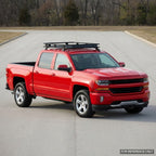 2014-2018 Chevrolet Silverado 1500 & GMC Sierra 1500 Crew Cab Low Profile Roof Basket System — Drill-Free Steel, Matte Black