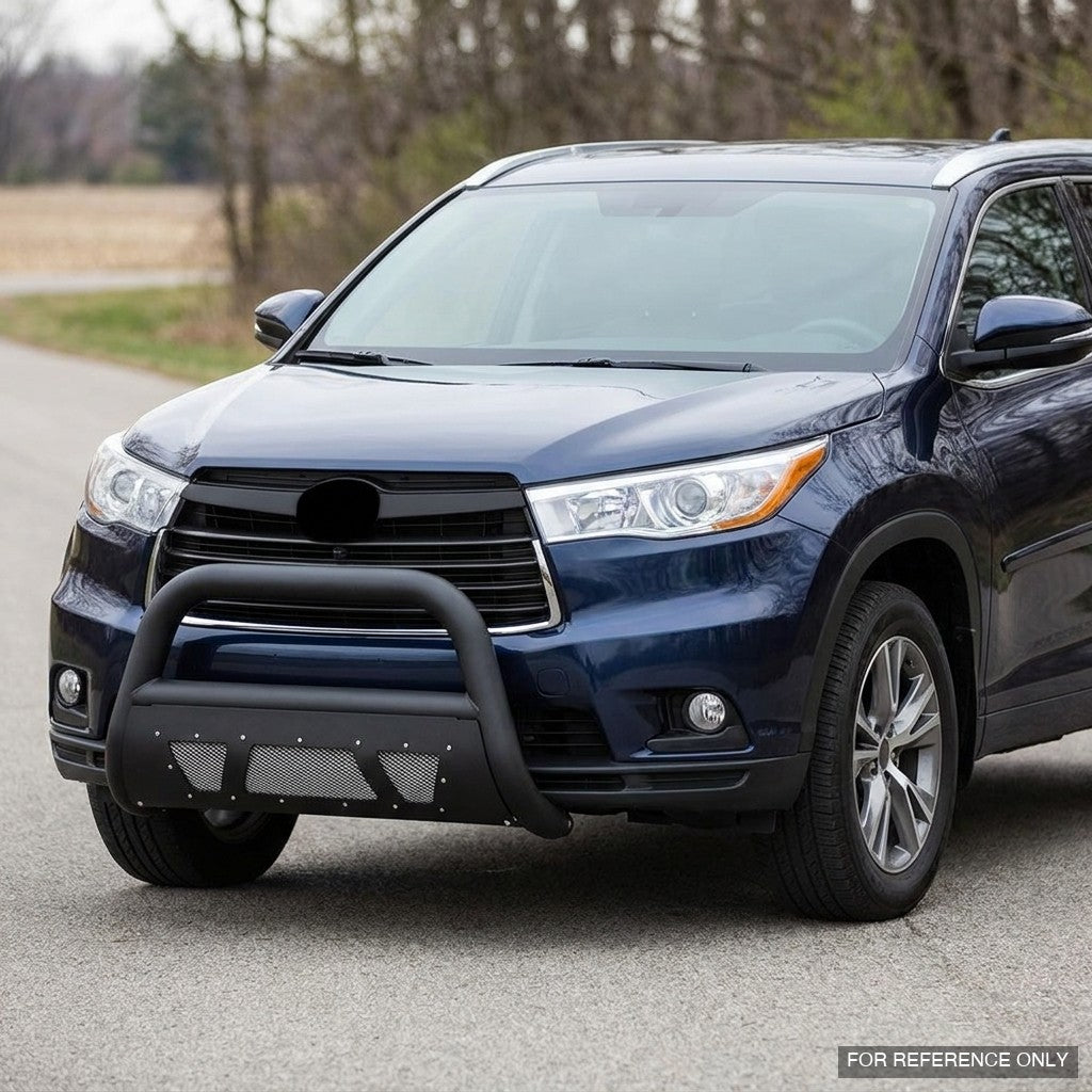 2014-2019 Toyota Highlander Bull Guard w/ Studded Mesh Skid Plate — Matte Black