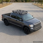 2014-2021 Toyota Tundra CrewMax Low Profile Roof Basket — Drill-Free Steel, Matte Black