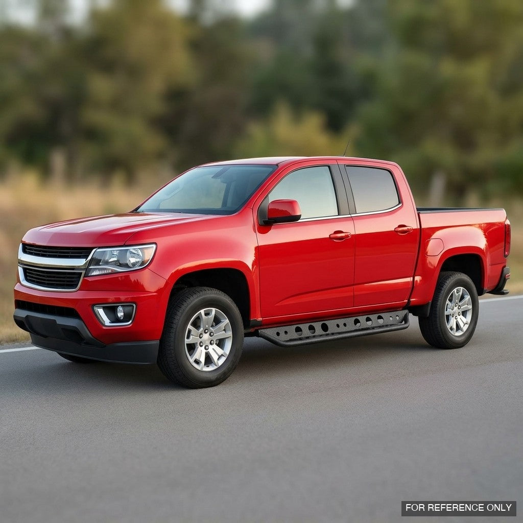 2015-2022 Chevrolet Colorado & GMC Canyon Crew Cab Rock Slider Side Step Bars — Texture Black