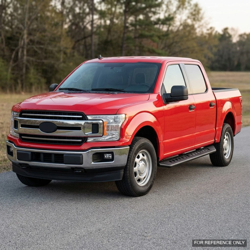 2015-2023 Ford F-150 & 2017-2022 Super Duty SuperCrew Rock Slider Side Step Bars — Texture Black