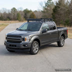 2015-2026 Ford F-150 SuperCrew Low Profile Roof Basket System — Drill-Free Steel, Matte Black