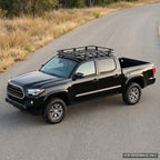 2016-2023 Toyota Tacoma Double Cab Low Profile Roof Basket — Drill-Free Steel, Matte Black
