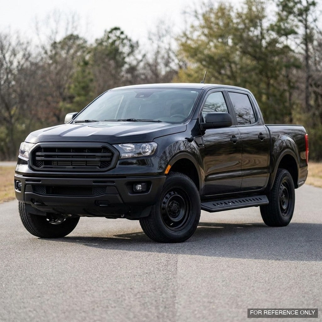 2019-2023 Ford Ranger SuperCrew Rock Slider Side Step Bars — Texture Black