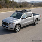 2019-2025 Ram 1500 Crew Cab Low Profile Roof Basket — Drill-Free Steel, Matte Black