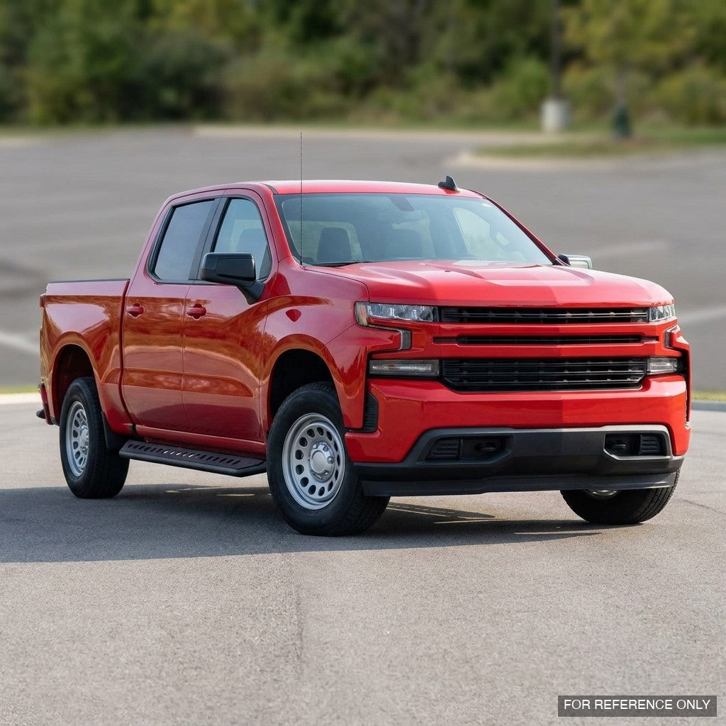 2019-2026 Chevrolet Silverado & GMC Sierra Double Cab Rock Slider Side Step Bars — Texture Black