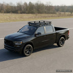 2019-2026 Ram 1500 Crew Cab Low Profile Roof Basket System — Drill-Free Steel, Matte Black