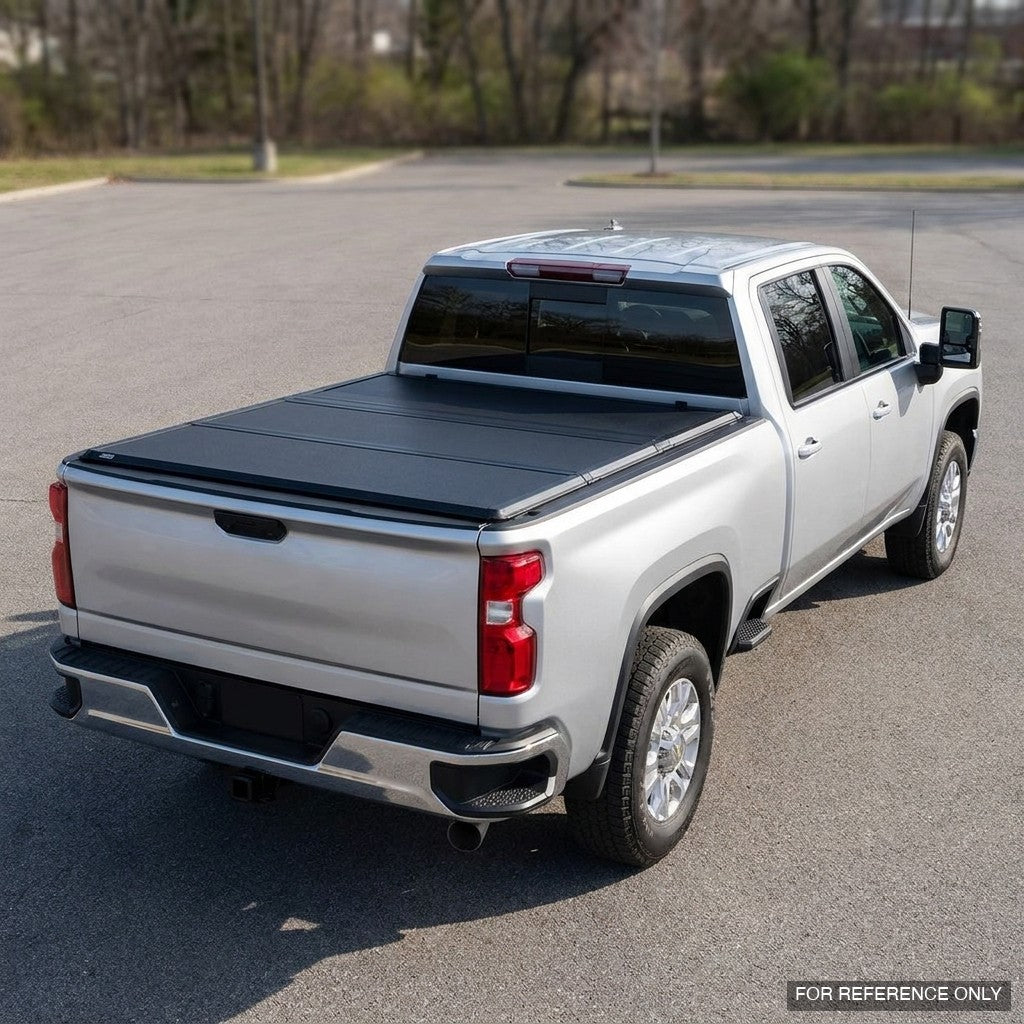 2020-2026 Chevrolet Silverado & GMC Sierra 2500/3500 HD 6.9 Ft Bed Hard Tri-Fold Tonneau Cover — Low Profile