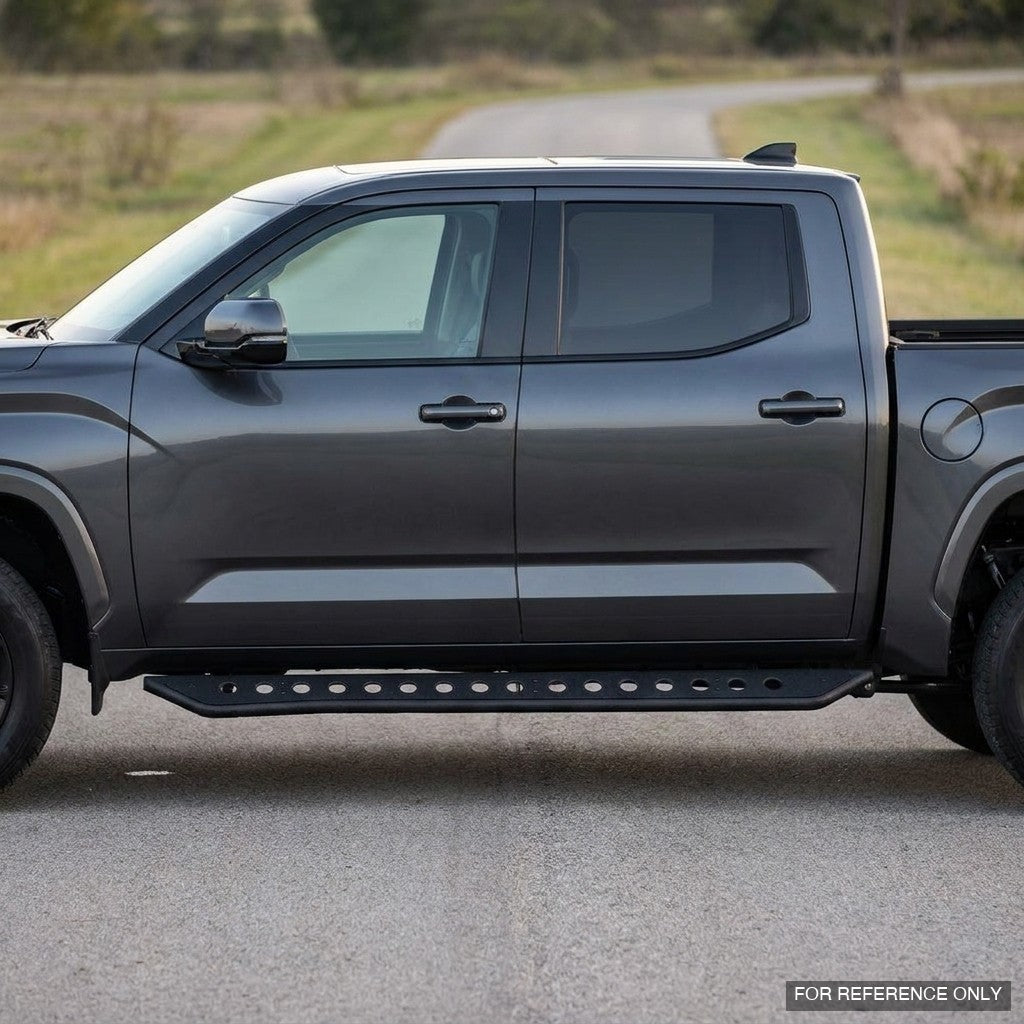 2022-2023 Toyota Tundra CrewMax Rock Slider Side Step Bars — Texture Black