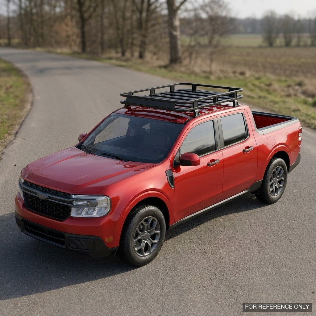 2022-2026 Ford Maverick Low Profile Roof Basket System — Drill-Free Steel, Matte Black