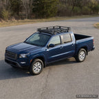 2022-2026 Nissan Frontier Crew Cab Low Profile Roof Basket System — Drill-Free Steel, Matte Black
