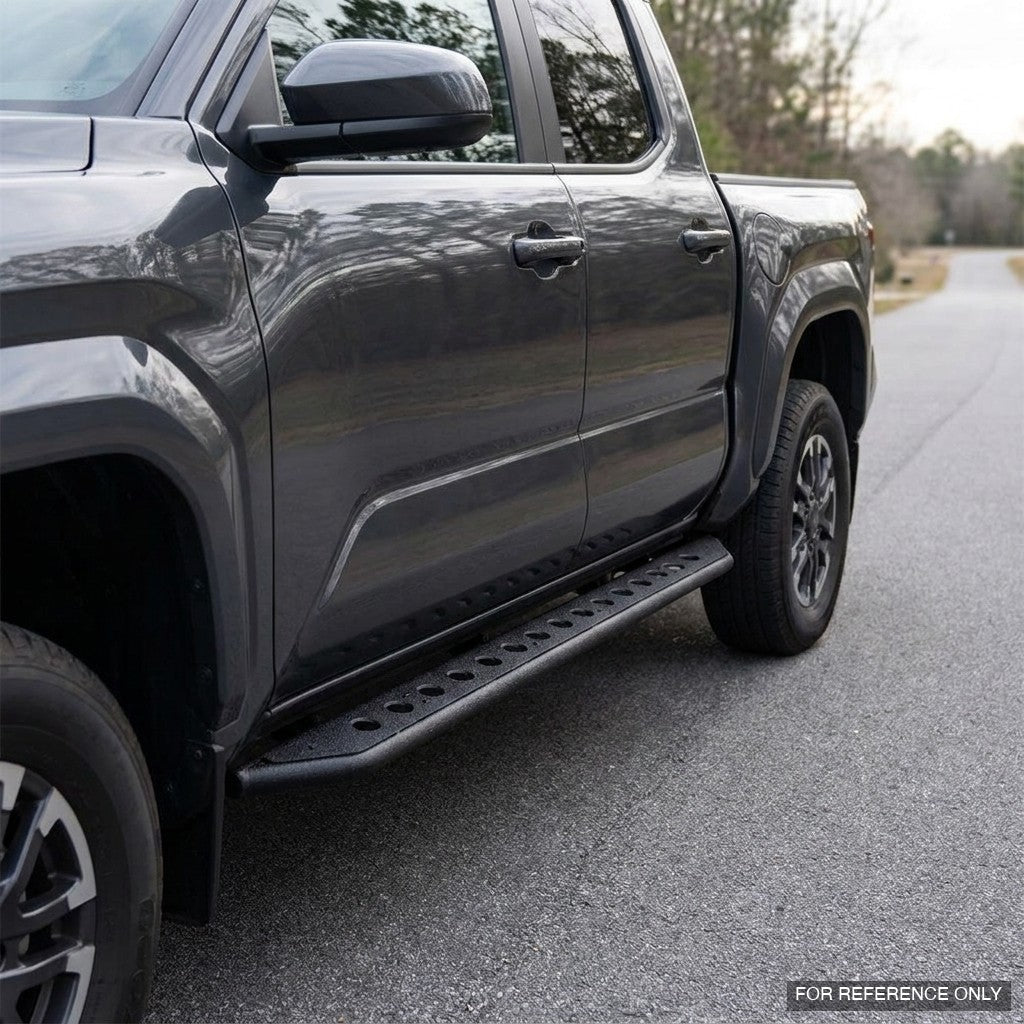 2024-2026 Toyota Tacoma Double Cab Rock Slider Side Step Bars — Texture Black