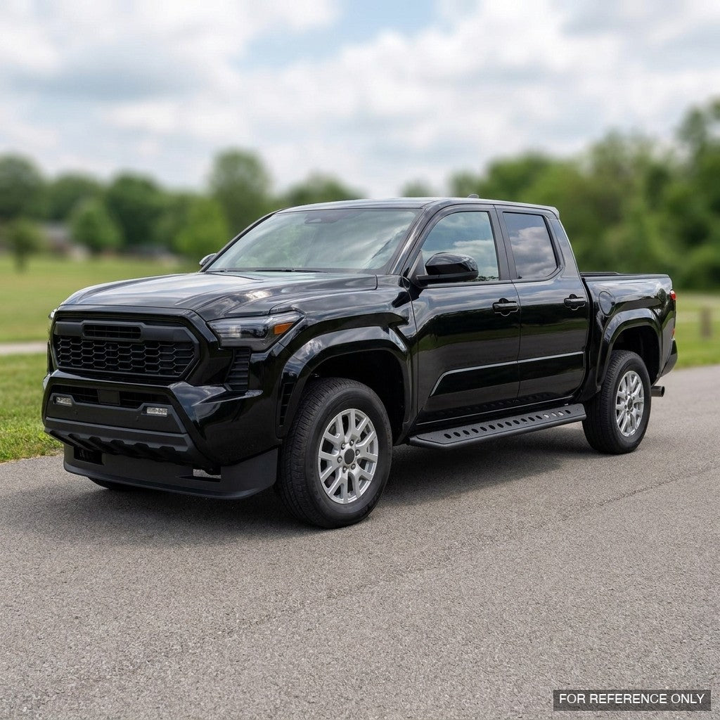2024-2026 Toyota Tacoma Double Cab Rock Slider Side Step Bars — Texture Black