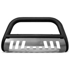 1992-1999 Chevy/GMC SUV Bull Guard w/ Chrome Skid Plate - Matte Black
