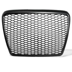 2008-2011 Audi A6 S6 RS Style Honeycomb Mesh Front Grille - Matte Black