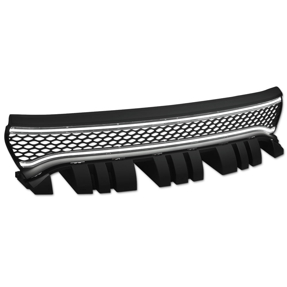 2015-2023 Dodge Charger Hex Style Front Grille w/LED Light Bar - Matte Black