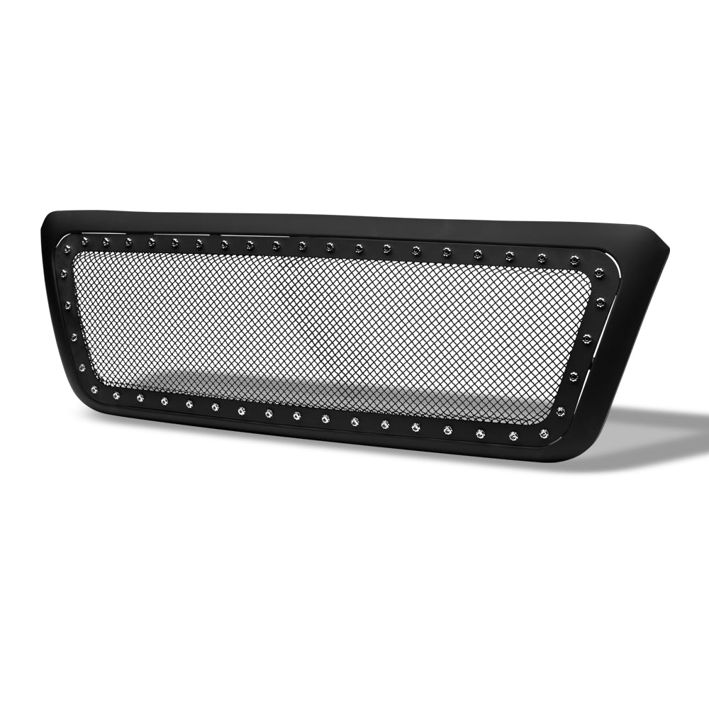 2004-2008 Ford F-150 Mesh Rivet Style Front Grille - Matte Black