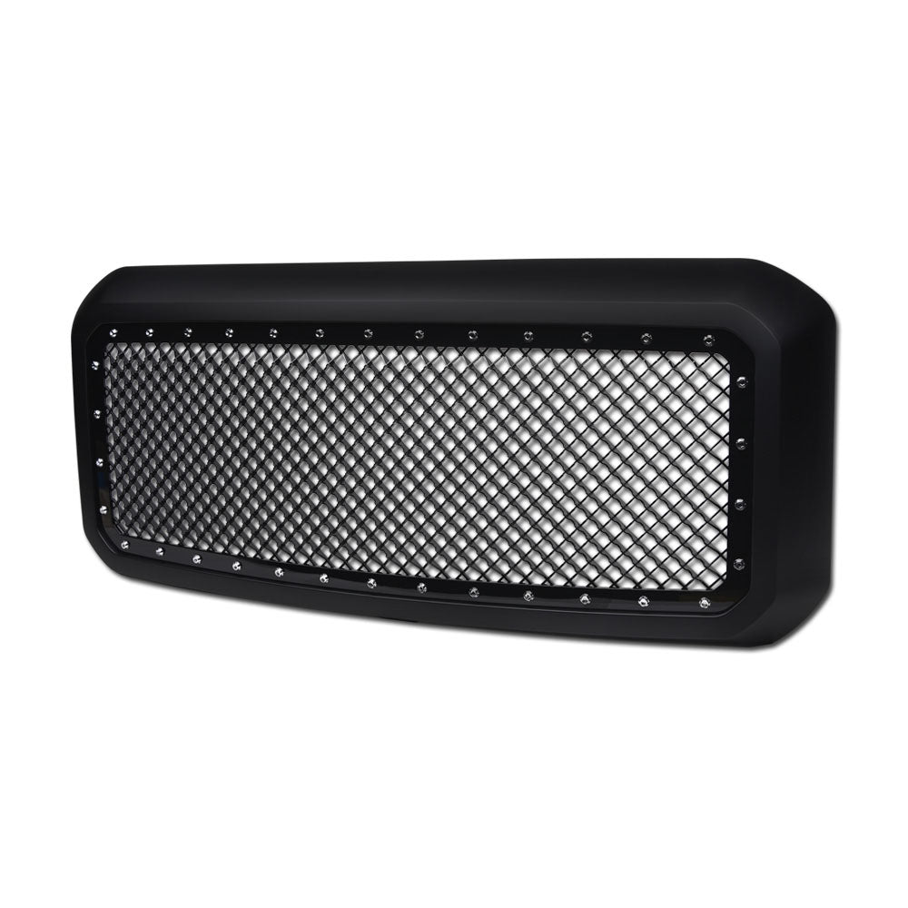 2011-2016 Ford Super Duty Studded Mesh Rivet Grille Matte Black