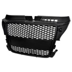 2008-2011 Audi A3 RS Style Front Grille Matte Black w/ Logo
