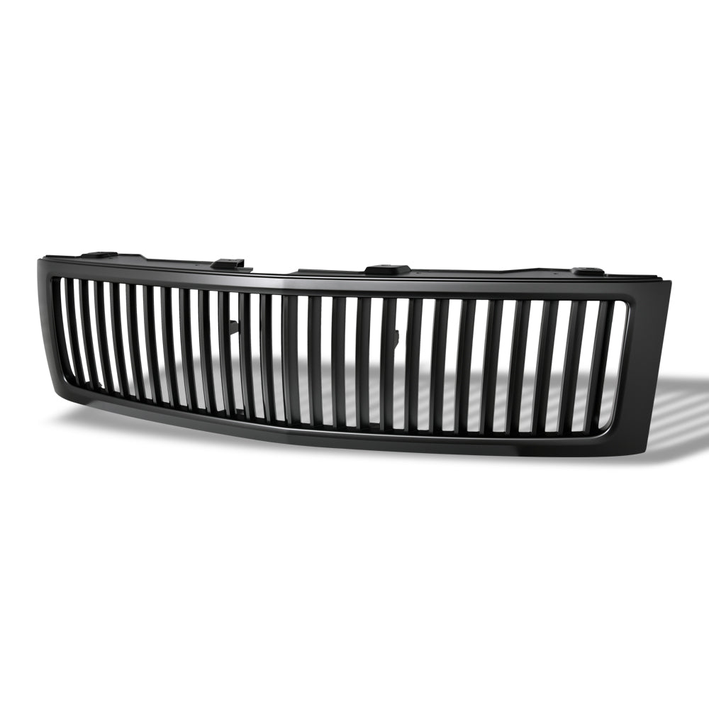 2007-2013 Chevrolet Silverado 1500 Vertical Style Front Grille - Matte Black