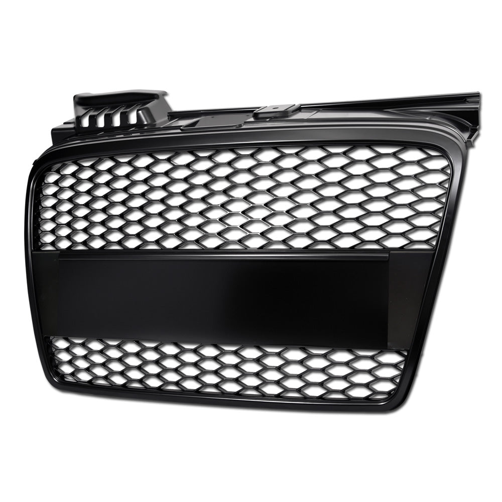2006-2008 Audi A4 RS Style Front Grille w/ Emblem - Matte Black