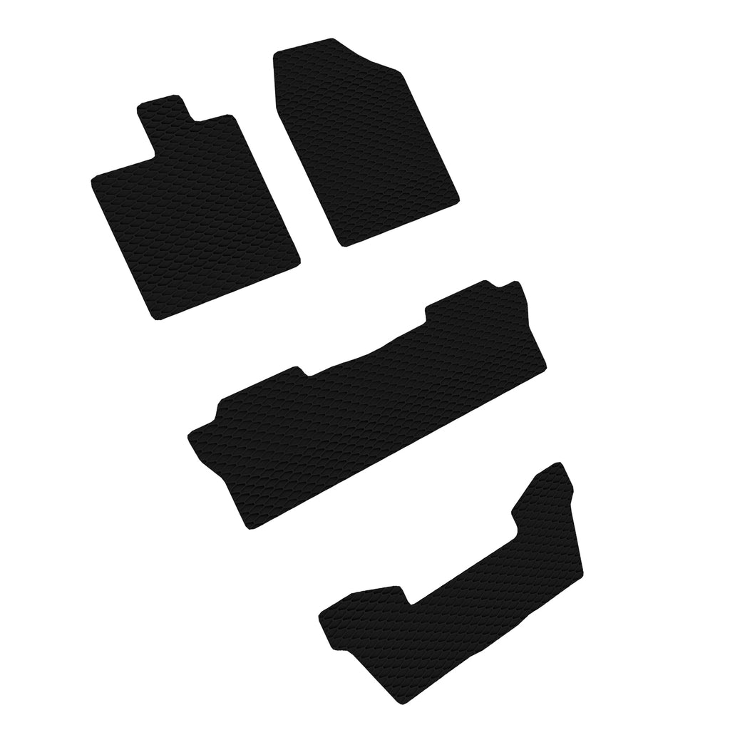 2016-2023 Honda Pilot All Weather Rubber Floor Mats 4PC - Hex Style