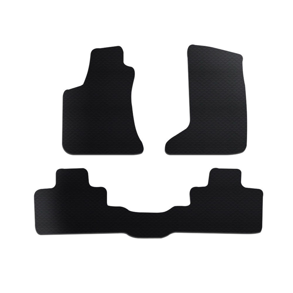 2019-2024 Audi Q8 All Weather Rubber Floor Mats 3PC - Hex Style