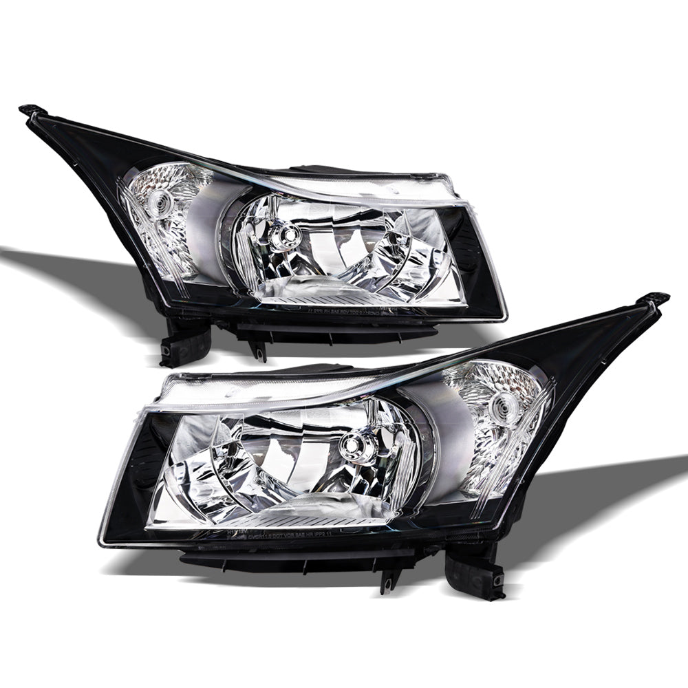 2011-2016 Chevrolet Cruze Crystal Headlights Chrome - JDM Style