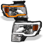 09-14 Ford F-150 Crystal LED Headlights Sequential Signal - Chrome