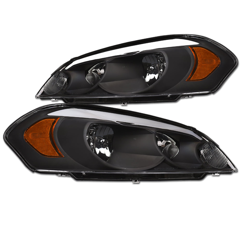 2006-2016 Chevrolet Impala/Monte Carlo LED Crystal Headlights - Black