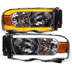 02-05 Dodge Ram Crystal Headlights Sequential LED Chrome