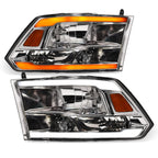 2009-2024 Dodge Ram Crystal Headlights Sequential LED Chrome