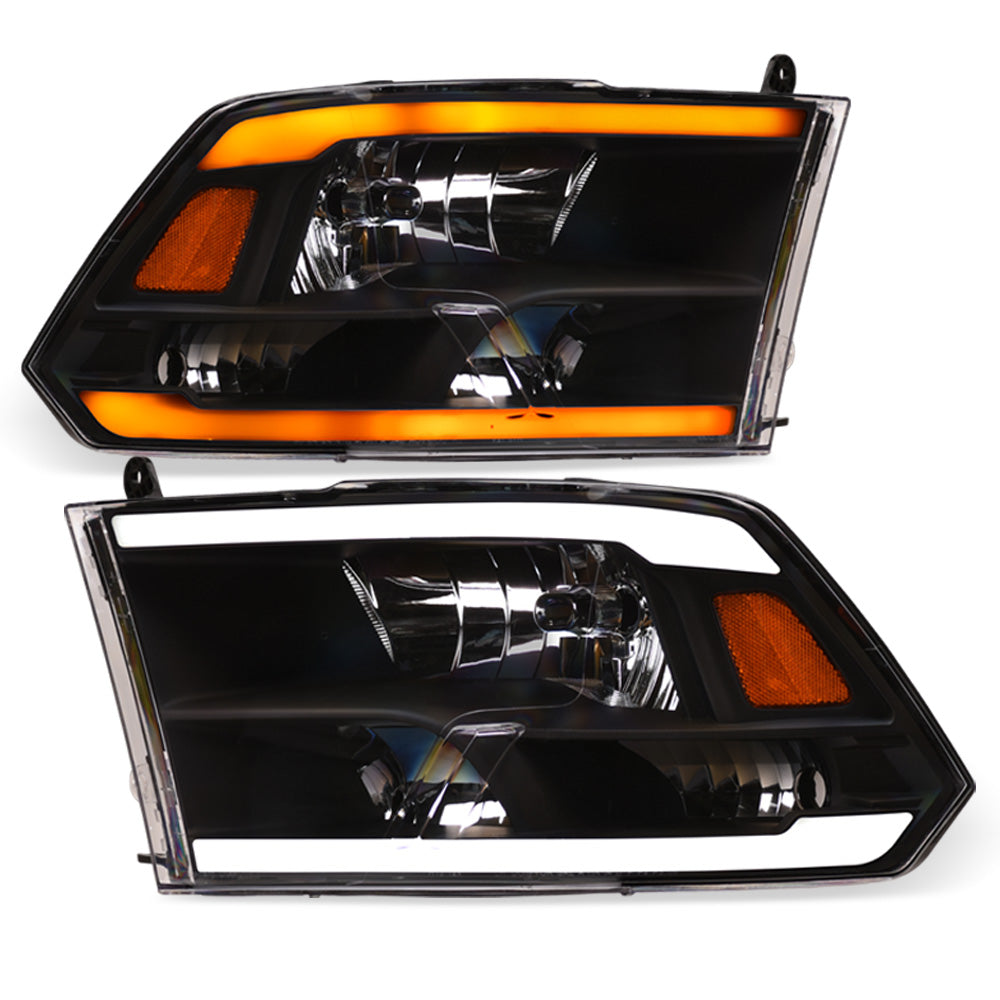 2009-2024 Dodge Ram 1500/2500/3500 Crystal Headlights Sequential LED - JDMA