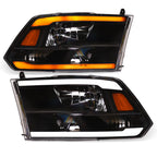 2009-2024 Dodge Ram 1500/2500/3500 Crystal Headlights Sequential LED - JDMA