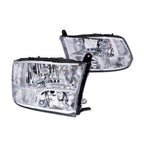 2009-2022 Dodge Ram 1500 2500 3500 Crystal Headlights - Chrome
