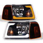 01-11 Ford Ranger Crystal Headlights 4PC Sequential LED - Black